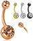 14G Kugel Bauchnabelpiercing Rosegold,Bauchnabelpiercing Chirurgenstahl Gold,Antiallergie Bauchnabelpiercing Lang Nabelpiercing Belly Piercing Bauchnabel,Bauchnabelpiercing 12mm Stablänge