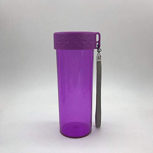 400 ml simple mate cuadrado plástico deportivo taza portátil lindo estudiante mano taza (copia), color: amarillo (Color: verde)