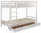 Homestyle4u 2502, Etagenbett 90x200 Holz 2 Kinder inklusive Bettkasten & 2 Matratzen Hochbett Kinderbett Weiß Kiefer