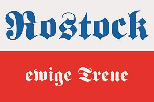 U24 Aufkleber Rostock ewige Treue Flagge Fahne 12 x 8 cm Autoaufkleber Sticker