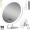 Miroir grossissant avec lumière 30X, 15cm 3 Modes de Couleur Dimming Miroir de Maquillage Lumineux 30X, Grand Miroir Grossissant de Voyage Rechargeable avec 3 Ventouses et Support de Table 360°