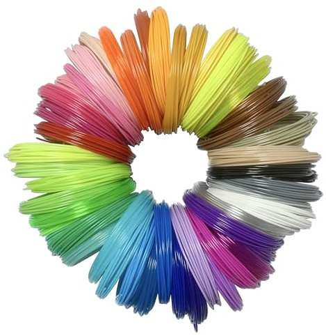 fuentai 3D Pen Print Filament - 20 Bundle PLA Refills for 3D Printing - Ideal for Art, Crafts, Doodler to Create - is Great Birthday and Christmas Gifts for Kids