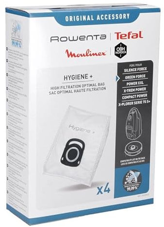 LUTH Premium Profi Parts Lot de 4 sacs filtrants compatibles avec Rowenta Zr200520 pour aspirateur traîneau