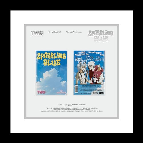 TWS Sparkling Blue 1st Mini Album Weverse Albums Version Dust jacket+QR card+Photobook+Sticker+Postcrad+Photocard+Tracking Sealed