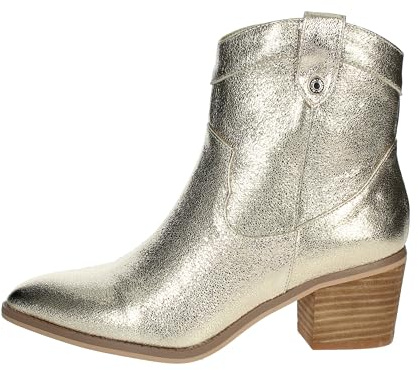 REFRESH - Damenstiefelette mit Reißverschluss, Farbe: Lila, Größe: 37, gold, 36 EU