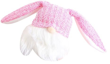 Oster-Zwerg, beleuchtet, Osterhasen-Dekoration, handgefertigter Zwerg für Ostergeschenk, Tischdekoration, weiches und zartes Material