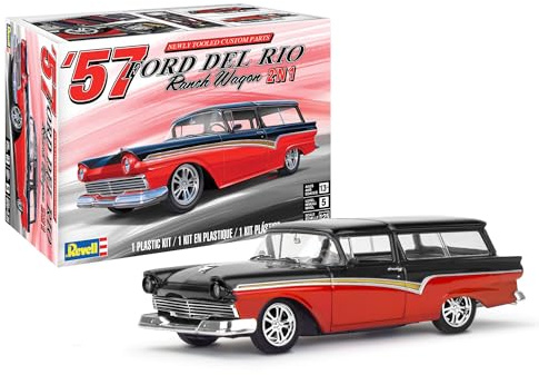 Revell 14548 '57 Ford Del Rio Ranch Wagon 2'N1 1:25 Scale 197-Piece Skill Level 5 Model Building Kit
