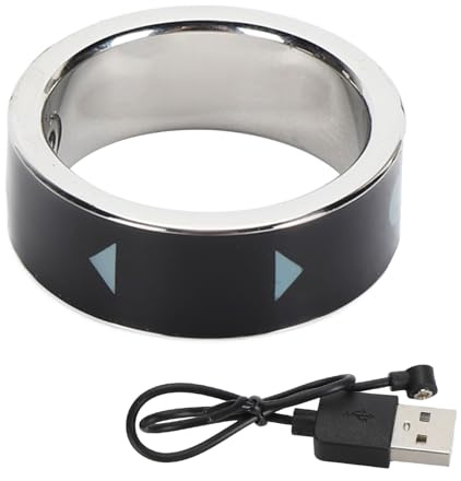 Smart Ring Bluetooth Remote Control Page Turner, Small Video Scrolling Ring for Camera Recording and Page Turning