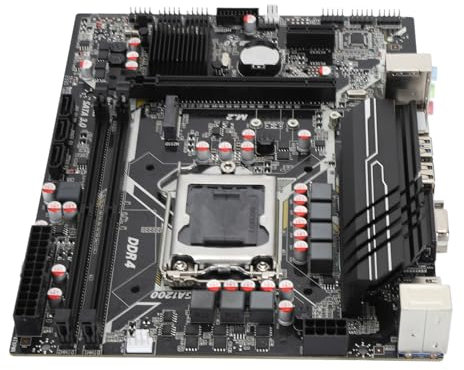 Carte Mère H510 Gen 3.0, Carte Mère ATX Double Mémoire DDR4, Carte Mère PCI‑E 16X Gen 3.0 avec Dissipateur de Chaleur pour Processeur