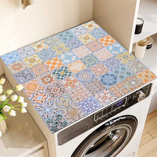 Highdi Housse de Protection pour Machine à Laver Top, Mandalas Coussin de Machine à Laver Antidérapant Housse de Machine à Laver pour Machine à Laver Ou Sèche-Linge (Ethnique,30x40cm)