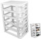 WHAMVOX Kleinigkeiten Halter tragbar Fächer Lagerkästen mit Schublade Bastelschrank schreintischorganizer schreibtisch organiser weißes Bücherregal Kosmetik-Organizer