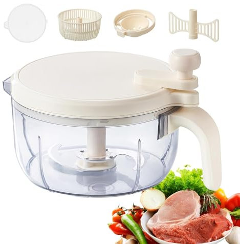 Secador de Verduras, secador de Frutas, secador de ensaladas, Cocina, picadora de Carne, batidor de Huevos | Escurridor de Ensalada, escurridor de Ensalada con Bomba y Drenaje
