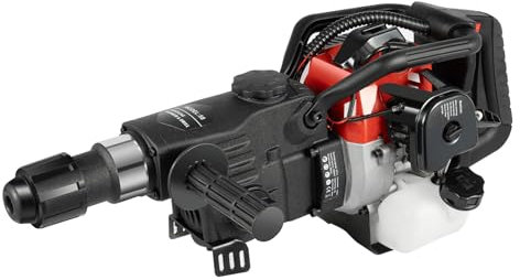 Abbruchhammer Benzin, 2-Takt Stemmhammer Meißelhammer Abbruchhammer Bohrhammer Betonbrecher 1800W, mit 3 Stück Bohrer,1pc Spitzmeißel und Spitzmeißel