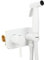 Tecmolog WS024WF1 Set de douchette à main en acier inoxydable encastré pour WC avec tuyau Blanc