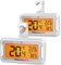 ThermoPro TP110 Fridge Thermometer with Large Backlit LCD Display, Waterproof Freezer Thermometer with Max/Min Record, Easy Battery Replacement, High Accuracy Refrigerator Monitor for Kitchen, 2Pack