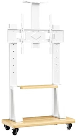 Soporte universal de TV para televisores de 32 y 70 pulgadas, altura ajustable, carrito de TV con capacidad para hasta 280 libras máx. VESA 600 x 400 mm, soporte de TV móvil con ruedas
