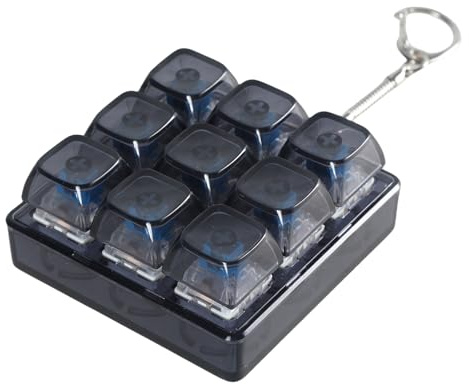 YUXITA 9Key XDA Translucent Keycap Tester Keyboards Switches Tester Keychains for Gamers and Programmers