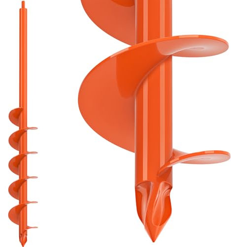 Benelabel Tarière Jardin pour Mèche, 81x8.9cm Manuelle Outil Plantation Creuser de Trous Terre Sol à Bulbes Arbre Spirale pour Plantation/Poteaux BoîTe Aux Lettres/Convient L'Hexagone 10mm