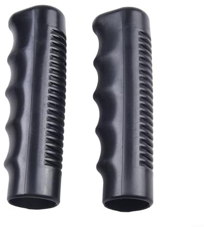 Lecreatekit Rubber Handlebar Grips Cover, Handlebar Rubber Absorption Wheelbarrow Handle Grips Soft Replacement Grips Cover For Wheelbarrow(125 x 25mm)
