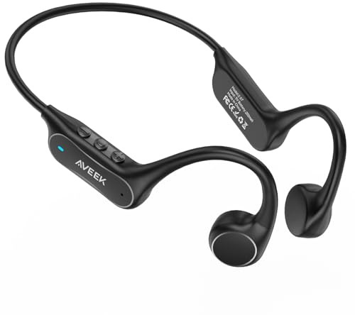 Aveek Kabellose Knochenleitung-Kopfhörer für Sport mit Bluetooth 6.0, IPX5 | 8 Std. Akku, Noise-Cancelling-Mikrofon und USB-C-Schnellladung, Kabellose Open-Ear-Kopfhörer für Laufen, Radfahren&Fitness