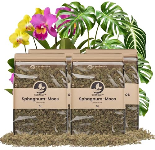 Sybotanica Sphagnum Moos 20 L, für Pflanzen, Orchideen & Terrarium