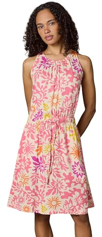 Ragwear Damen ärmelloses Sommerkleid leichtes Neckholder-Minikleid Strandkleid mit Schnürung an der Taille Sanai Print YOUMODO XS-XXL