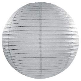 Generique - Japanischer Lampion rund 25cm grau