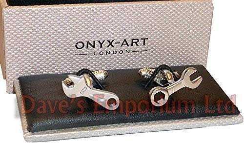 Novelty Mens Cufflinks - Spanner Wrench by Onyx - Art