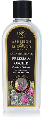 Ashleigh & Burwood - Freesia & Orchid Lamp Fragrance - 500 mL - UK-Made, Purifies and Perfumes Air - Floral Scent with Orange and Grapefruit - Natural Ingredients - Burning Time 20 Hours