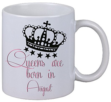 Netspares Kaffee Tasse Queens Are Born in August Geburtstag Königin Monat Geschenk Büro