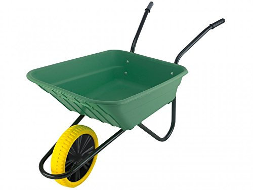 Walsall Wheelbarrow, Polypropylene (PP), Green, Pneumatic Wheel