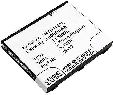 subtel, Battery for Router & mobile hotspots compatible with Netgear NightHawk M1, MR1100 compatible with Telstra MR1100 (5000mAh, 3.7V) Replacement battery W-10