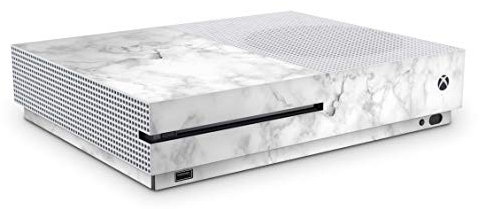 Design Aufkleber Skin Vinyl Schutzfolie kopatibel mit Xbox One S Marmor weiss