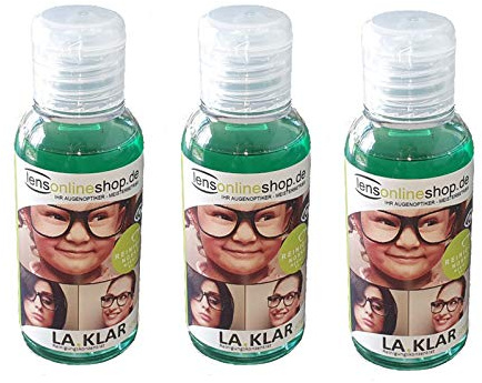 La Klar Brillenputzmittel 3 x 50ml Nachfüllpack