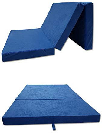 Odolplusz Klappmatratze Faltmatratze Klappbett - Made IN EU - als Matratze Gästebett Gästematratze einsetzbar (Blau, 120 x 200 cm)