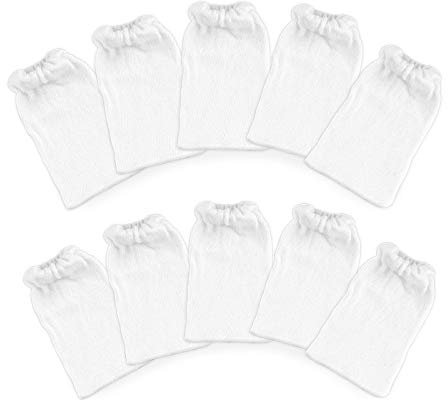 10 Stück Aquarium Filterbeutel Kies Reiniger Aquarium Aquarium Filter Socken Schrumpfmund Beutel Baumwelle Reiniger Filter Beutel für Elektrische Wasserwechsler Sandreiniger Kiesreiniger(weiß)