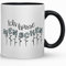 Kaffeebecher24 Ich hasse Menschen Tasse mit Spruch - Spülmaschinenfest - Made in Germany, 330 ml (Blumen schwarz)