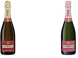 Piper-Heidsieck Champagne Cuvée Brut et Cuvée Rosé Sauvage 75cl - lot de 2