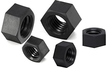 CONPHERON Kunststoff Sechskant Mutter Schwarz Nylon Sechskantmutter M8 (40 Stück)