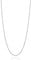 Miabella Solid Rhodium Plated 925 Sterling Silver Italian 1.5mm Diamond-Cut Braided Rope Chain Necklace for Men Women, Made in Italy, Sterling Silver, No Gemstone