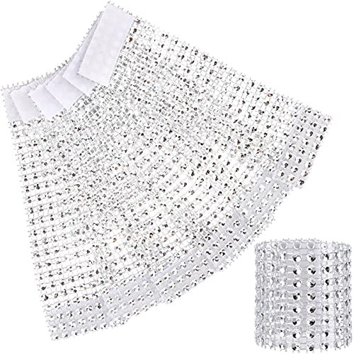 Serviettenringe 150 Stück Silber Strass Mesh Serviettenhalter für Tischdekorationen oder DIY Dekoration