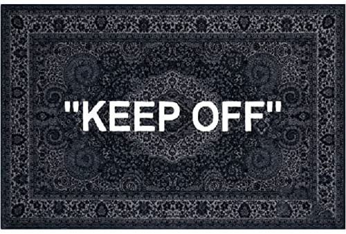Keep Off Teppich - Modern und Spaßig - Schwarz - 80 * 120cm - Bereich Teppich