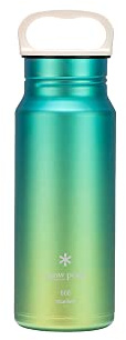 Snow Peak Titanium Aurora Bottle 600 Ocean, ligtweight 600ml capacity drink bottle, eco-friendly sustainable metal water for every day use