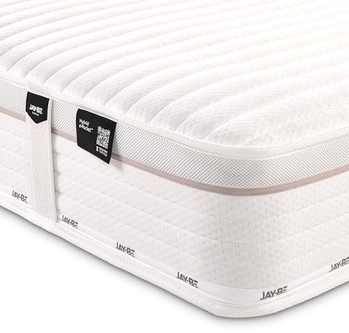 JAY-BE Truecore 2000 Hybrid Mattress, Double (190 x 135 x 23cm) | Medium Firmness, Foam Free, 23cm Deep, Hypoallergenic, Hybrid Dual Pocket System