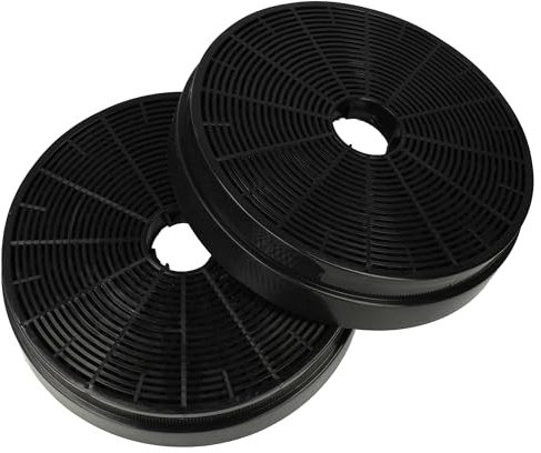 vhbw 2x Filtres à charbon actif compatible avec Klarstein 10032761, 10032766, 10032863, 10032877, 10032878, 10032879, 10033061 hotte aspirante - 17,5 cm