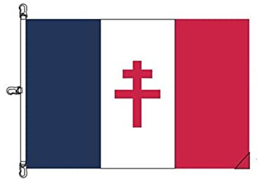 Stormflag Drapeau Lorraine Cross France Libre 1940-1944 5x7.5ft Drapeau France Libre 150cmx225cm Polyester 110g La plus haute qualité
