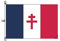 Stormflag Drapeau Lorraine Cross France Libre 1940-1944 5x7.5ft Drapeau France Libre 150cmx225cm Polyester 110g La plus haute qualité