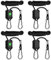 VIVOSUN 4er-Pack 1/8 Zoll Verstellbarer Seilaufhänger für Grow Light, Schwerlast-Aufhänger mit verstärkten Metallzahnrädern, Ratschenhaken für Rohrventilator, Filter und andere Grow Room-Produkte