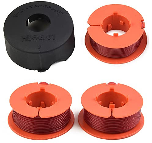 QOXEZY Bobine de fil de rechange pour débroussailleuse pour Bosch ART 23 26 30 Commitrim Easytrim - 3 piscines + 1 housse