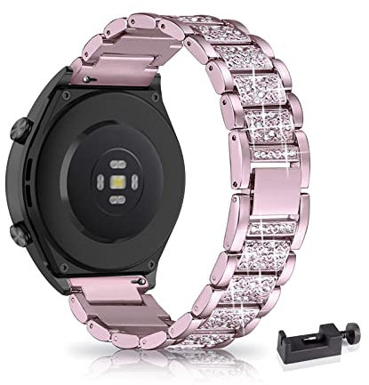 AireWiki Armband Kompatibel mit 20mm/ 22mm Watch Armband Edelstahl Für Herren Damen Elegant Metall Uhrenarmband Für 20mm/ 22mm Watch (Rosé,22mm)
